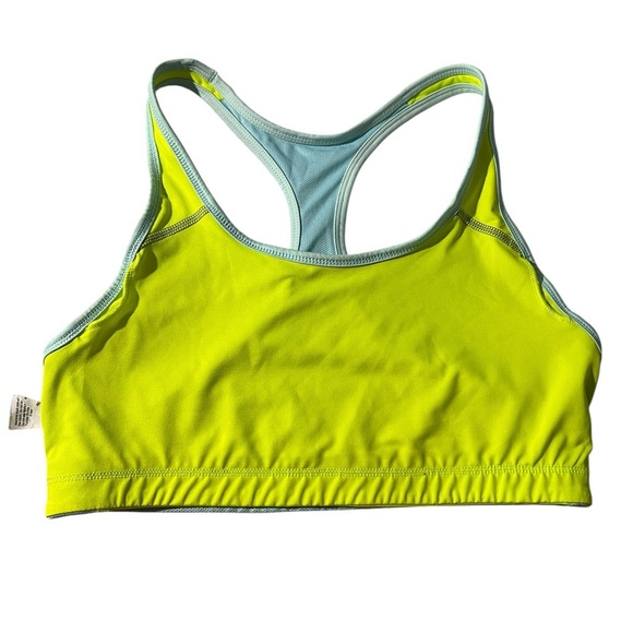 Champion Power Core Neon Green and Blue Sports Bra, XL - Picture 4 of 9